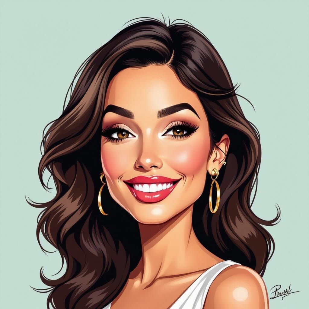 Charming Caricature of Monica Bellucci in 8k