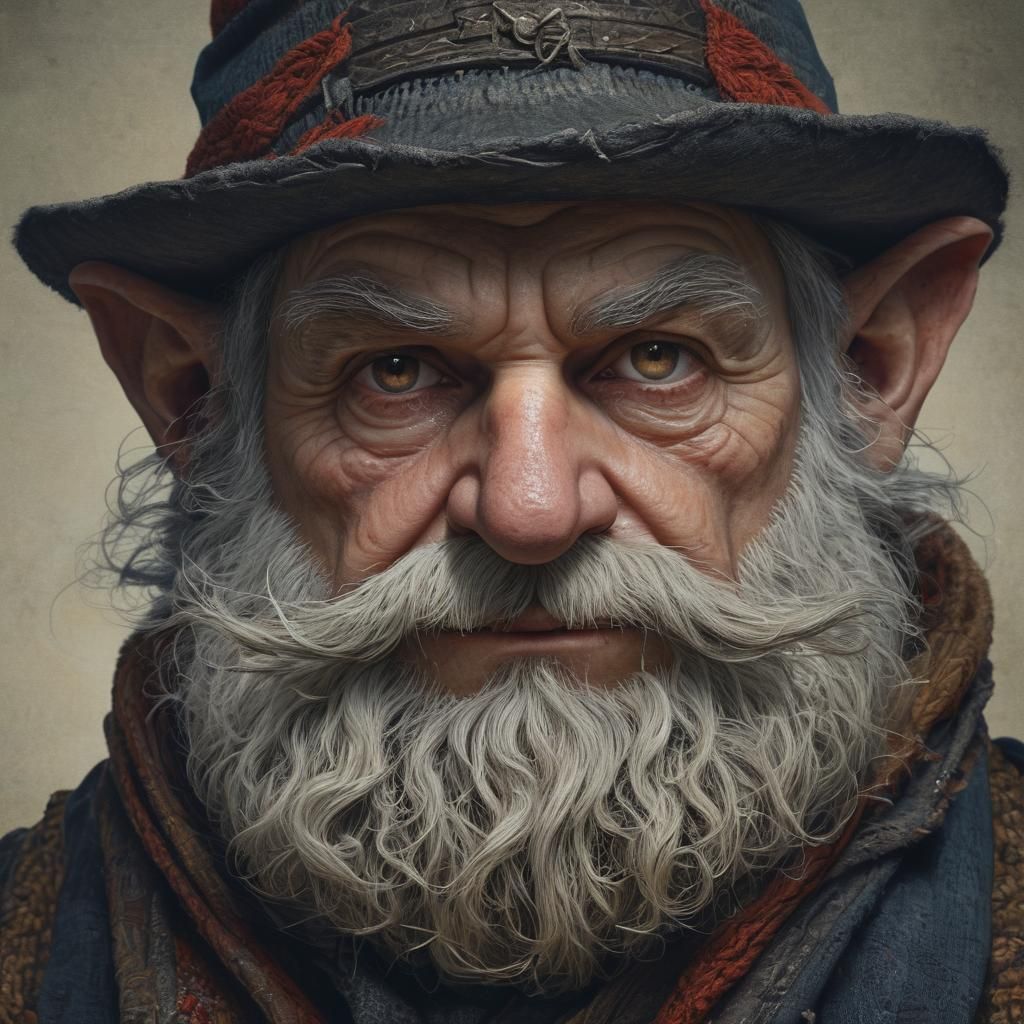 Gnome Thief Portrait in Gothic Art Style
