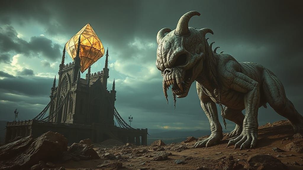 Surreal and Grotesque Nightmare Illustration