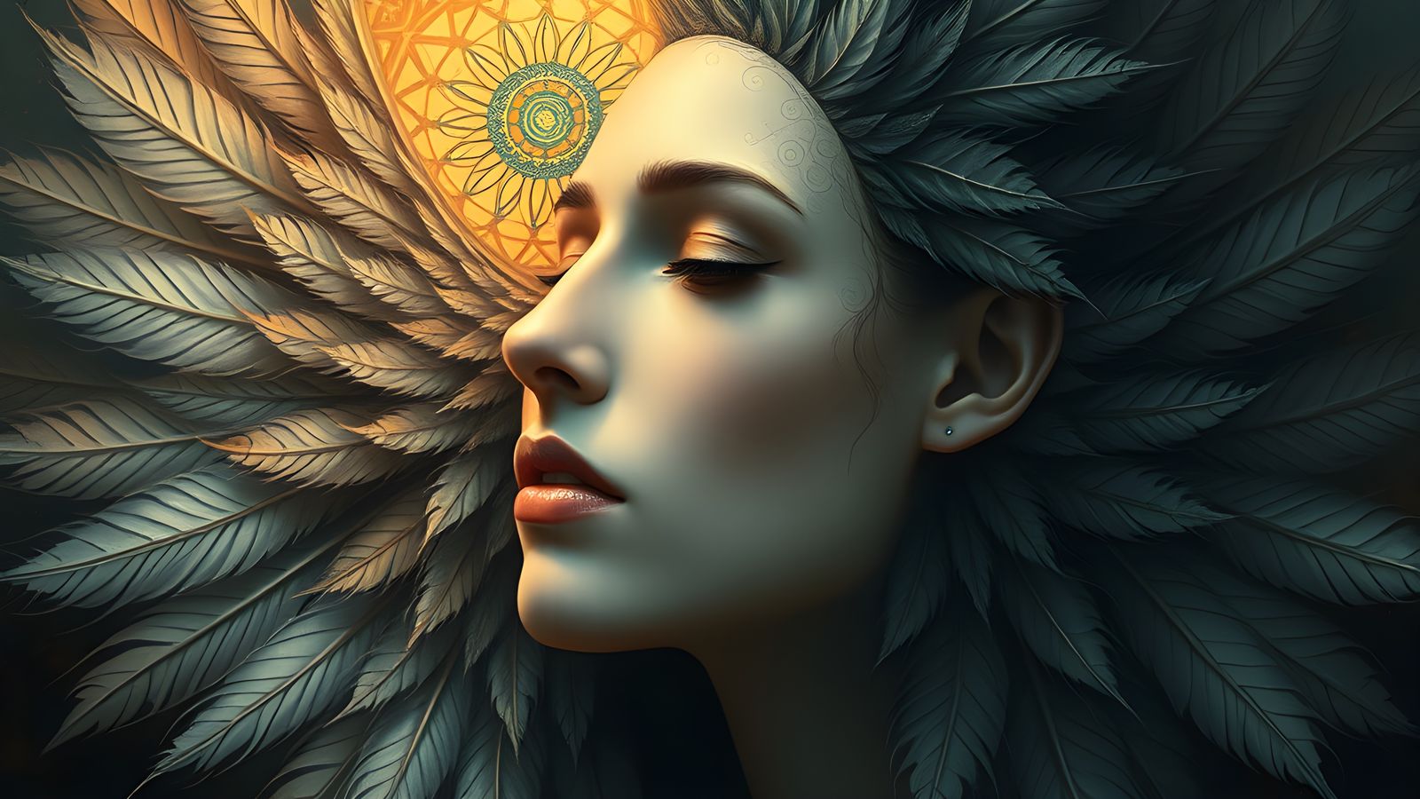 Lilith as Mandala Martyrdom: Ethereal Abstract Art