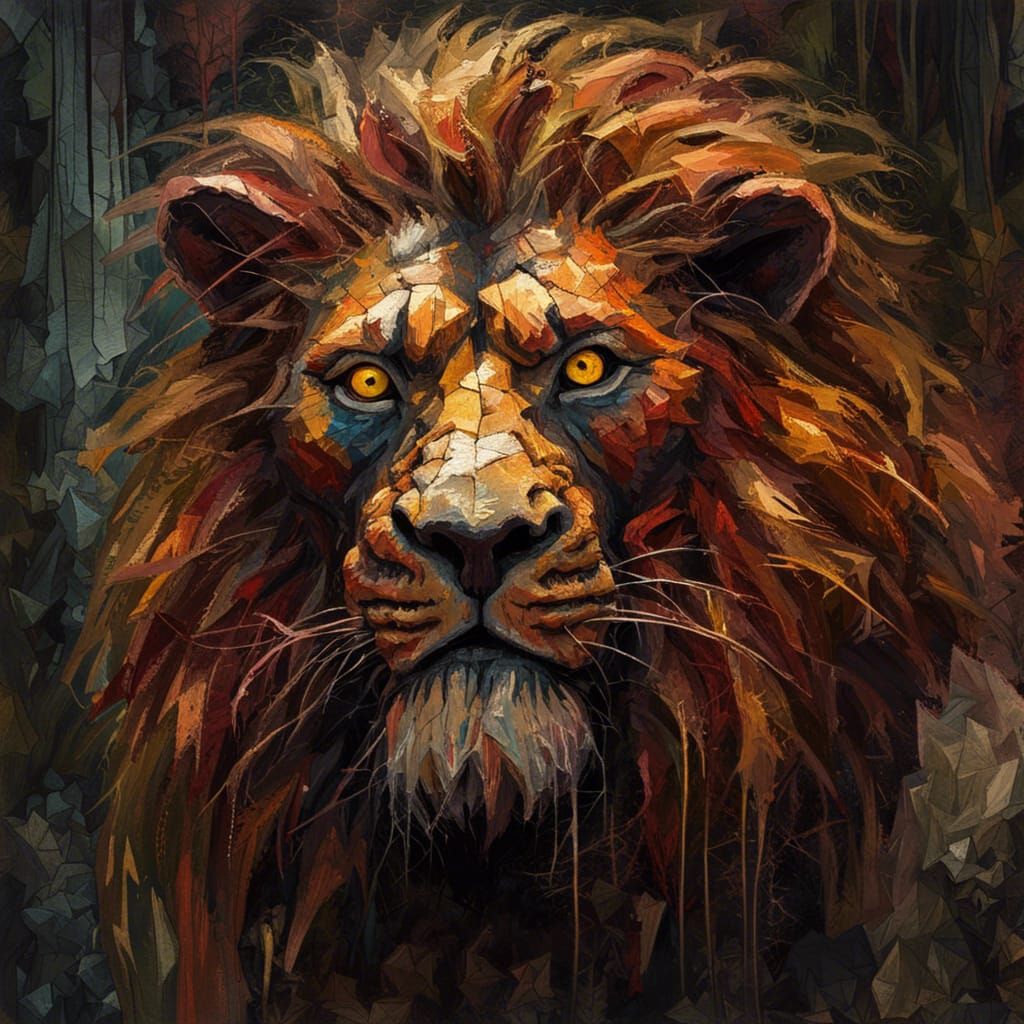 Grotesque Lion King: A Decaying Gothic Horror