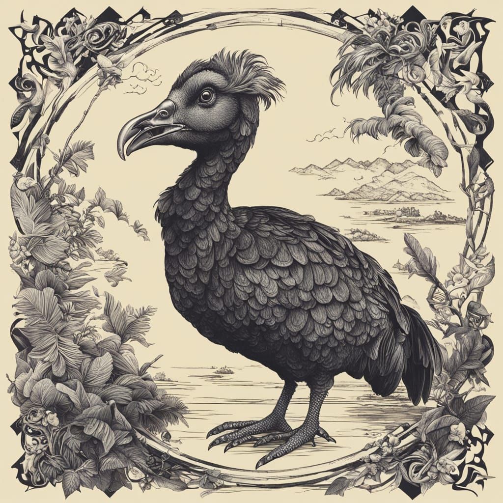 AI Dodo Bird Illustration