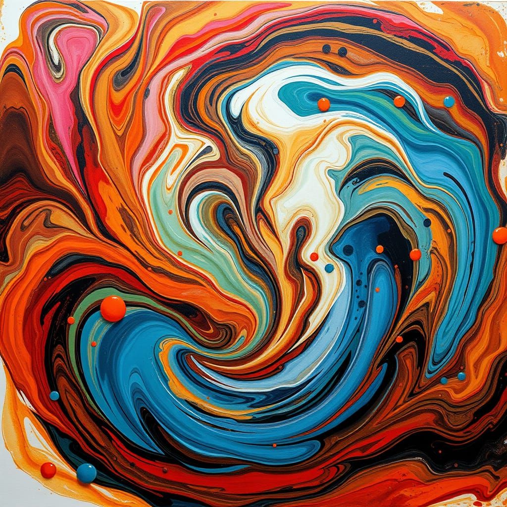 Maximalist Coffee Art Masterpiece in Gouache and Watercolor