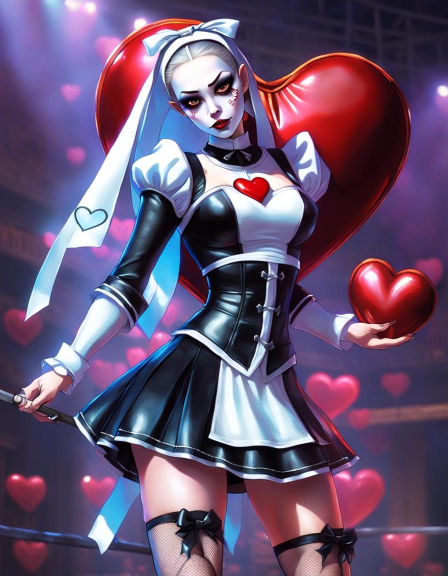 Anime Nun Portrait in 3D Digital Art Style