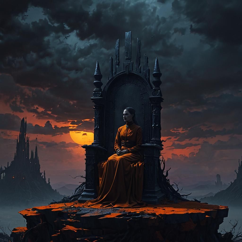 Dark Fantasy Queen on Blighted Throne