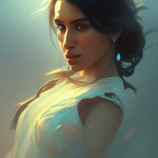 Detailed Portrait of an Indian Person