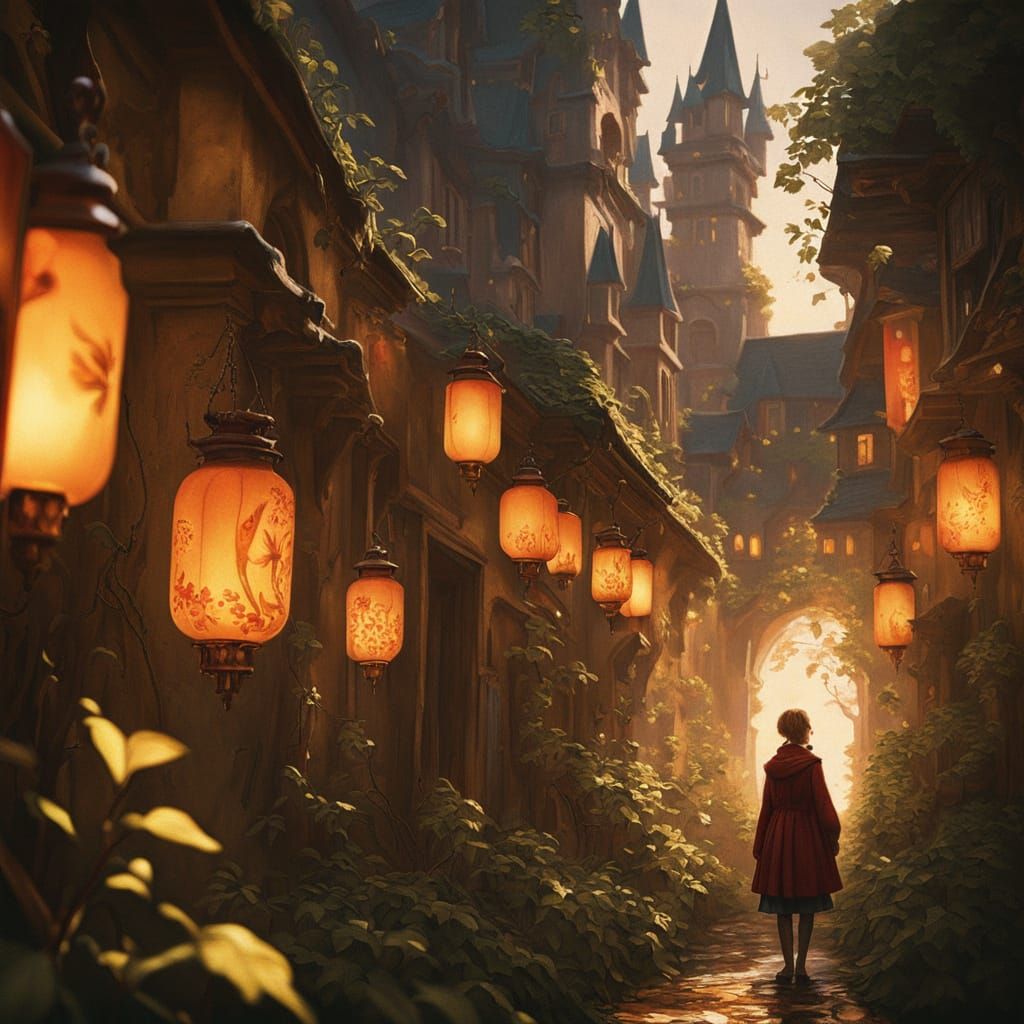 Ornate Birdhouse Castle in Vibrant Oil Painting