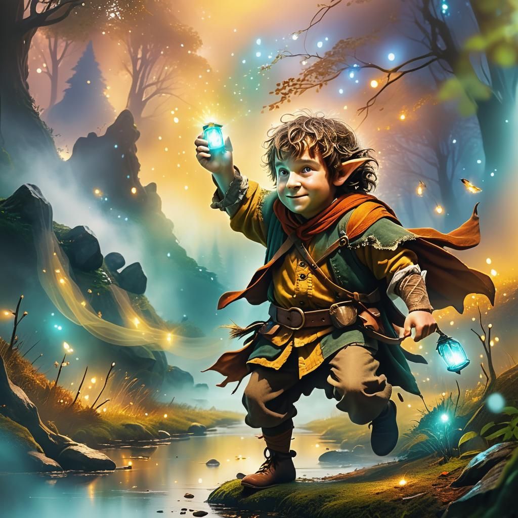 Hobbit's Enchanted Forest Walk in Digital Art