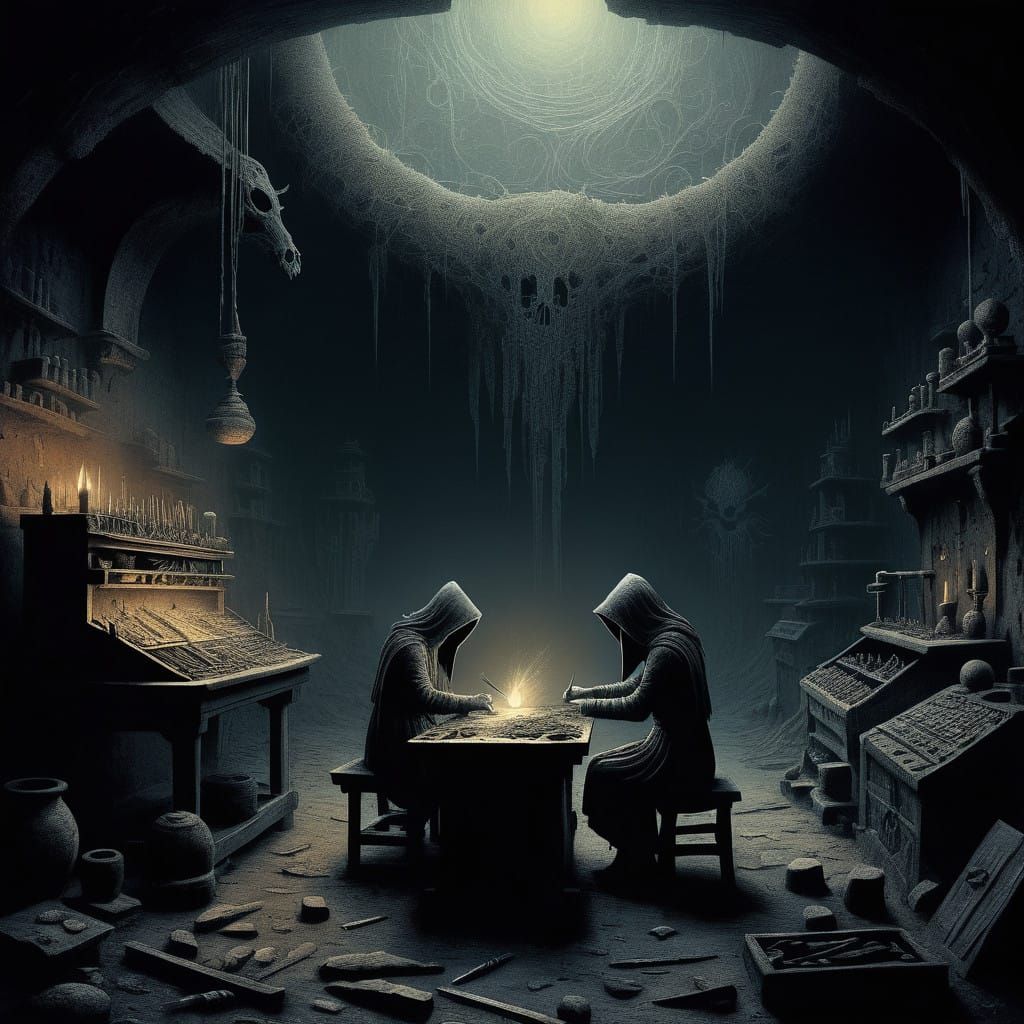 Mystical Nailsmith in Ancient Hollow Knight Chamber