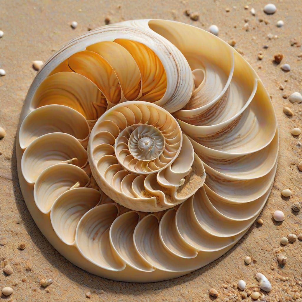 Nautilus Shell Unfolds in Perfect Fibonacci Spiral