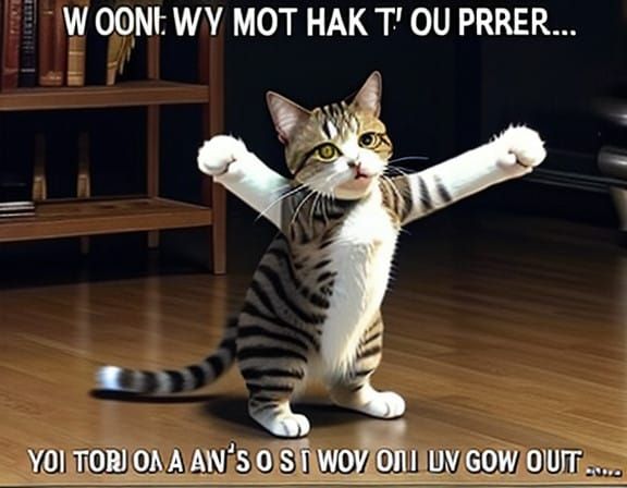 Whimsical Feline Dance Party