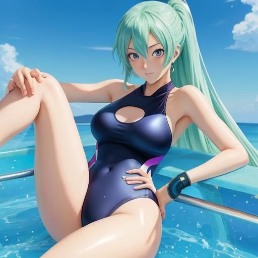 Anime Girl in Swimsuit: Manga Key Visual