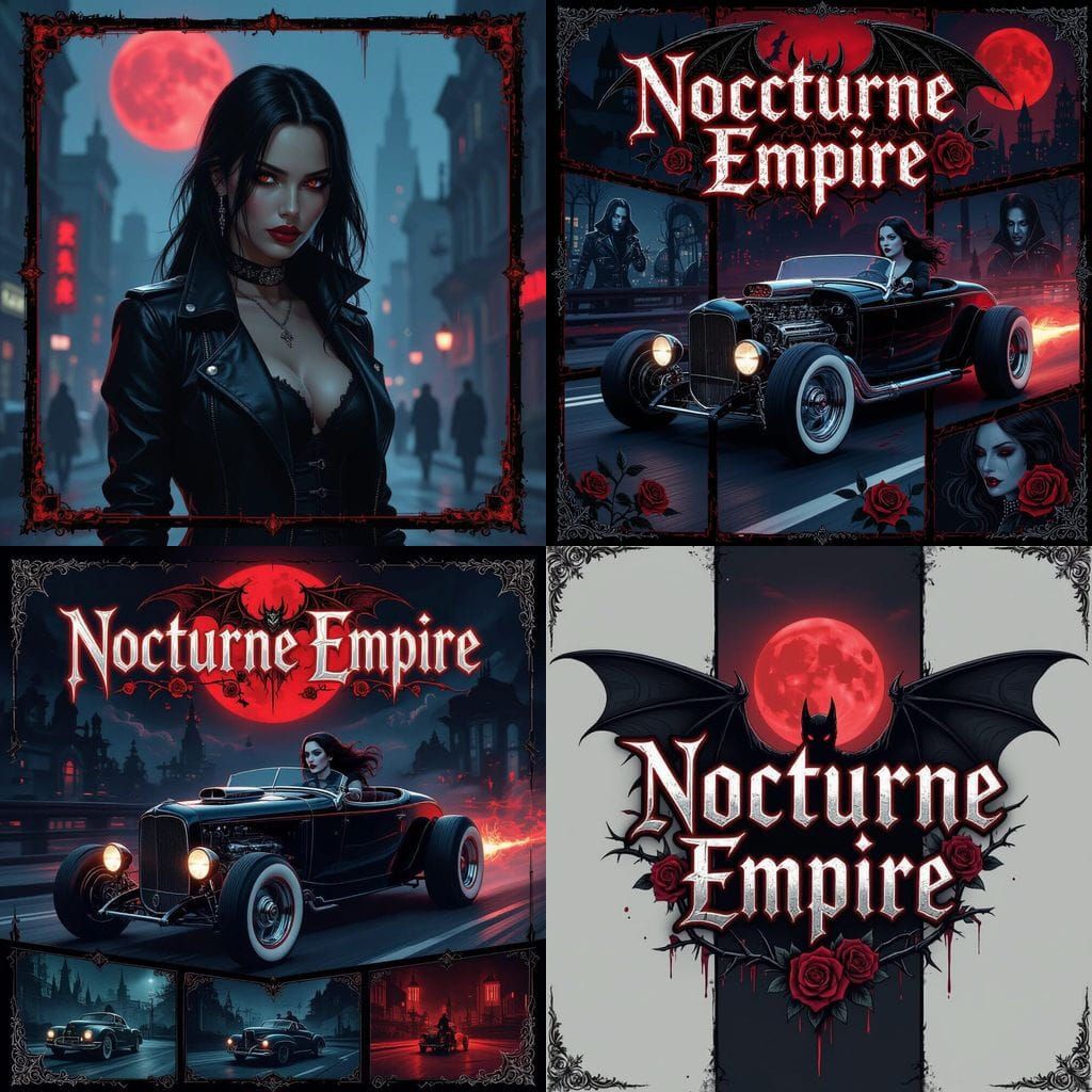Gothic Video Game Cover: Nocturne Empire