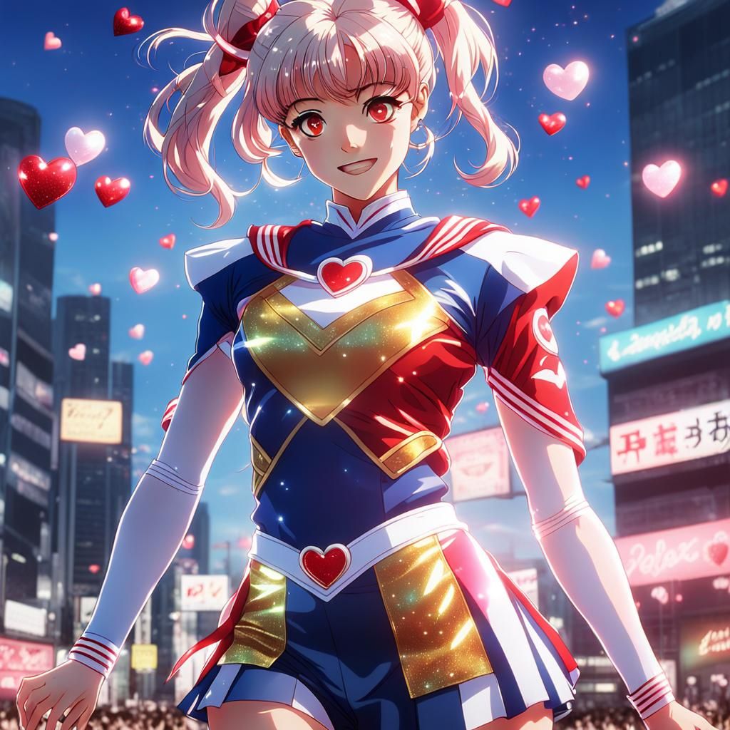 80s Anime Sailor Scout in Japanese School Uniform