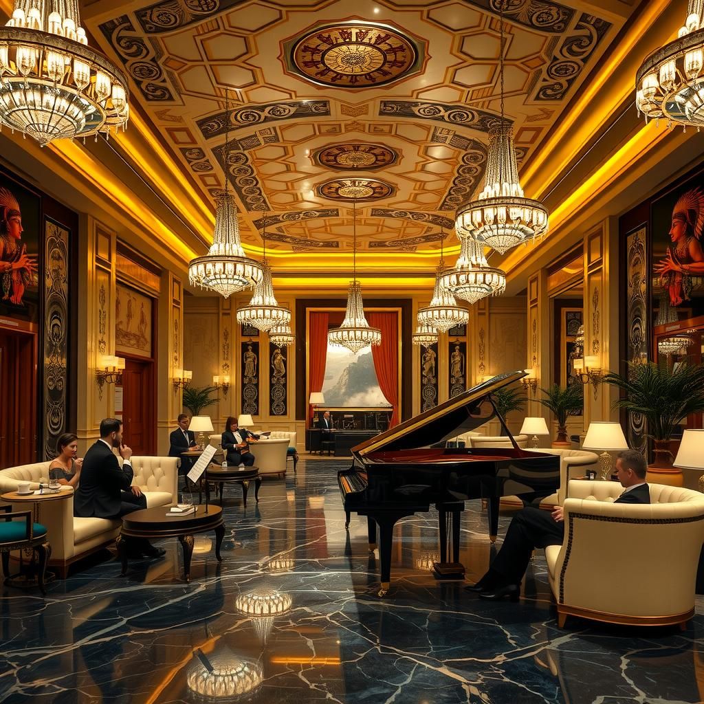 " A breathtaking hotel lobby "