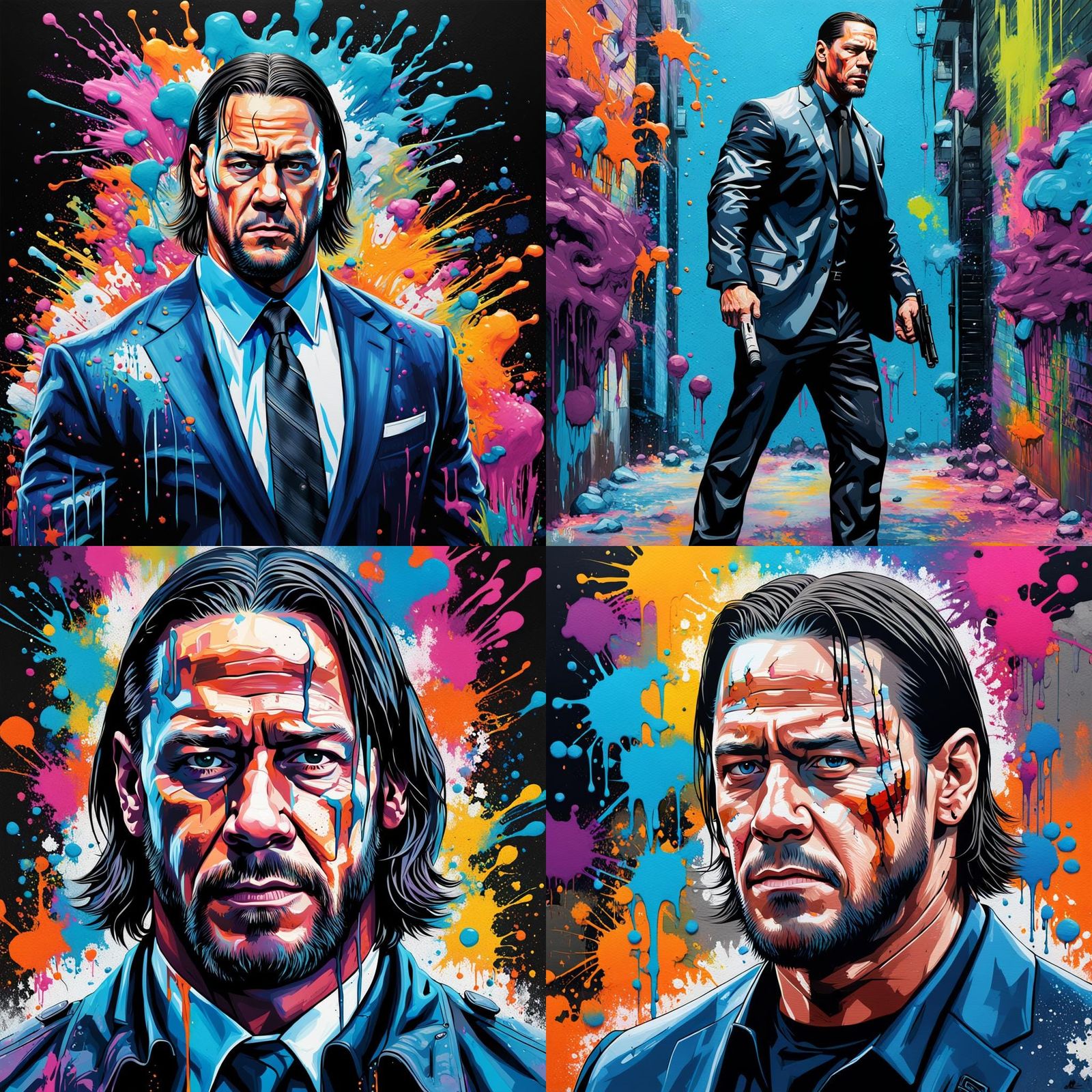 Fantasy Portrait in Graffiti Street Art Style