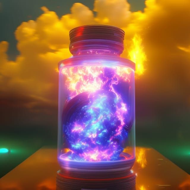 Electrical Storm Trapped: Epic HDR Concept Art