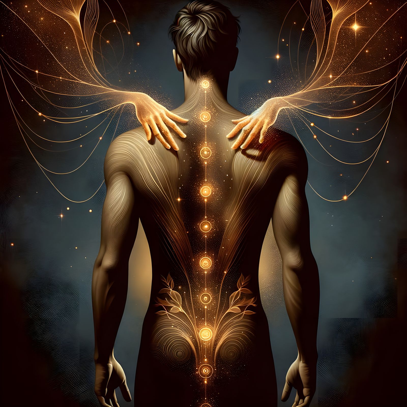 Elegant Male Figure in Therapeutic Ambiance