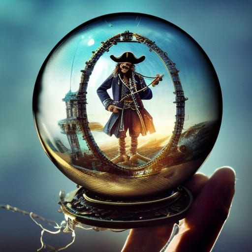 Pirate trapped in his last prison, 4K ultra hyper realism