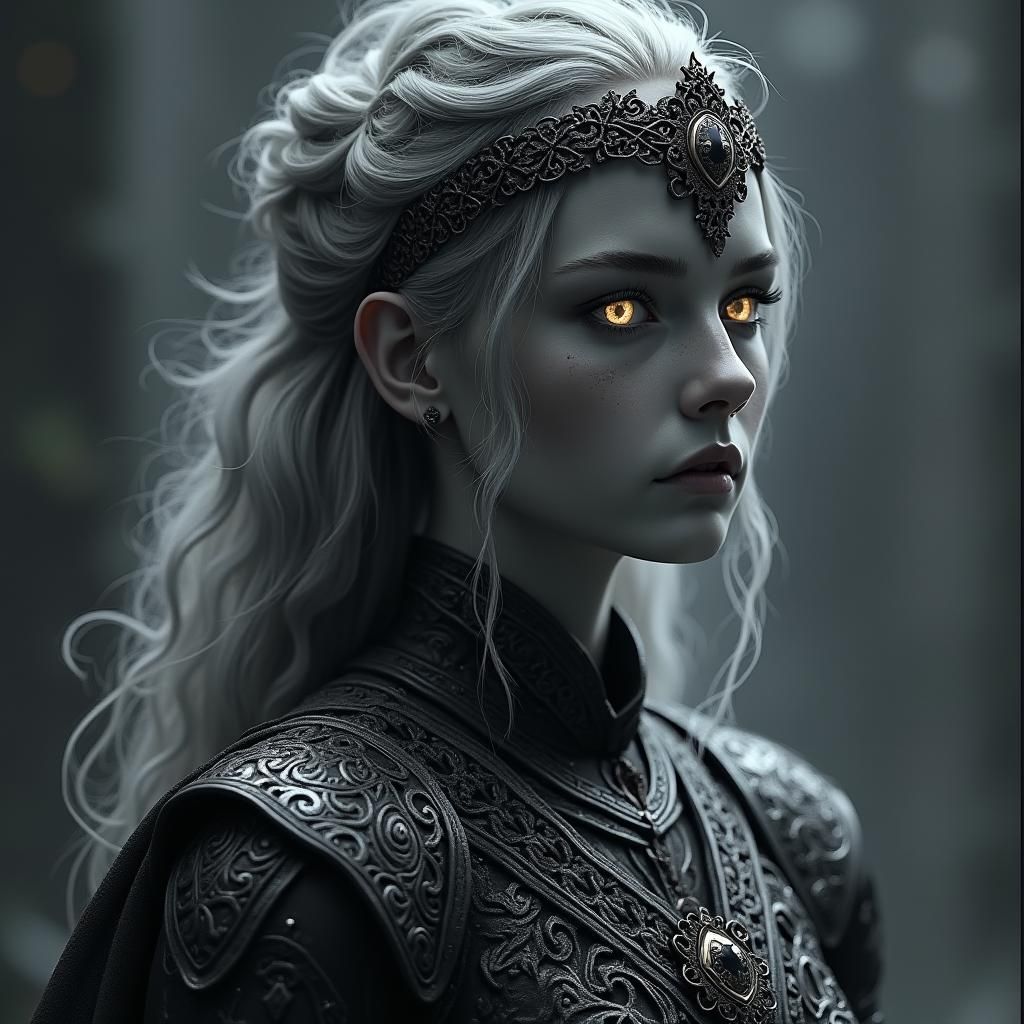 Mystical Celtic Sorceress Portrait in 8K