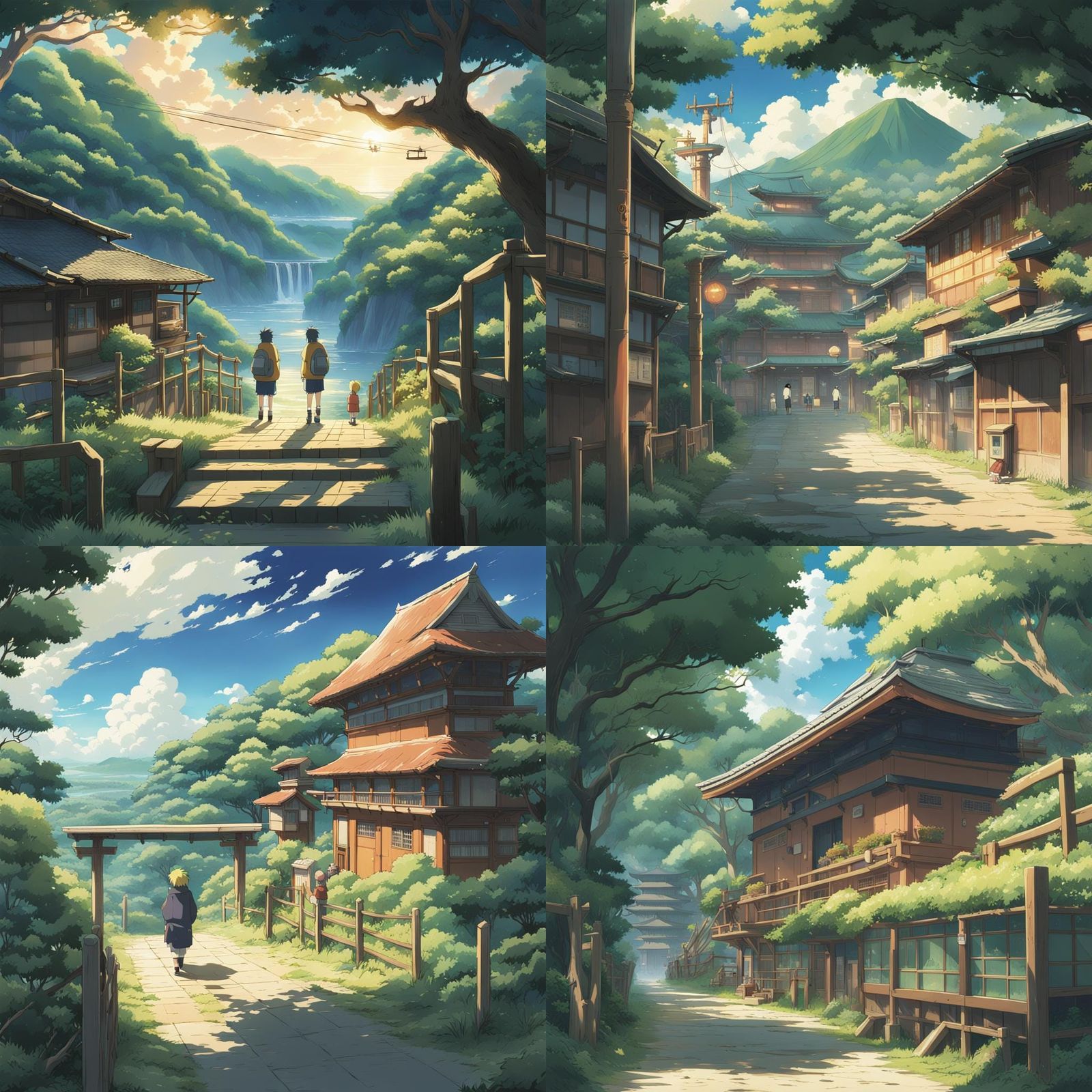 Naruto in Studio Ghibli Anime Style