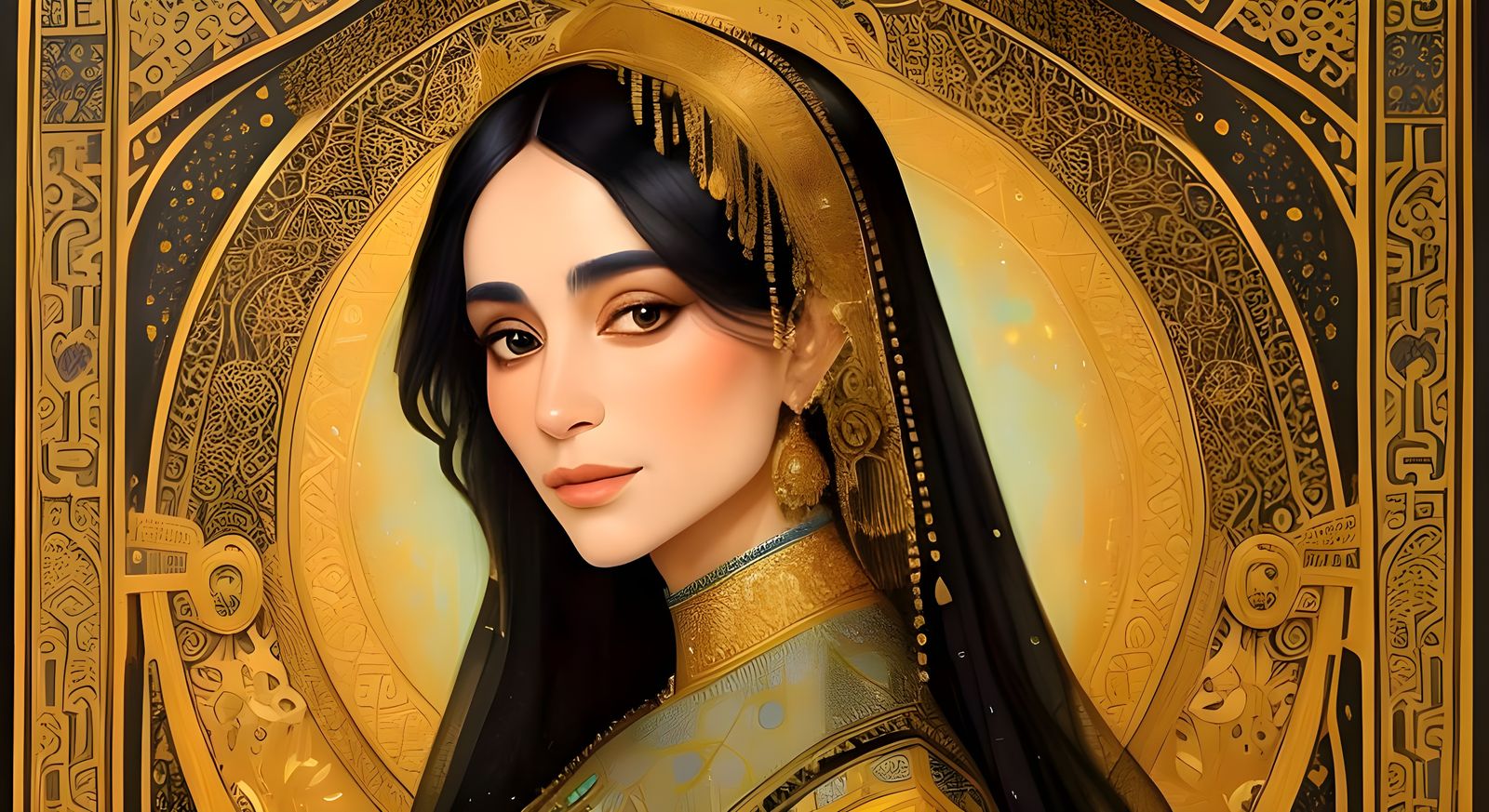 Ethereal Queen in Traditional Attire