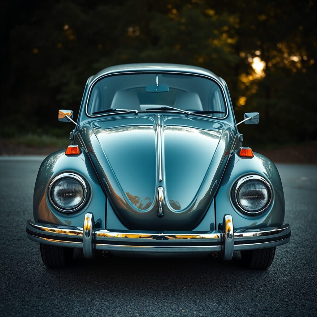 Surreal Mercury VW Beetle Shines with Ethereal Body