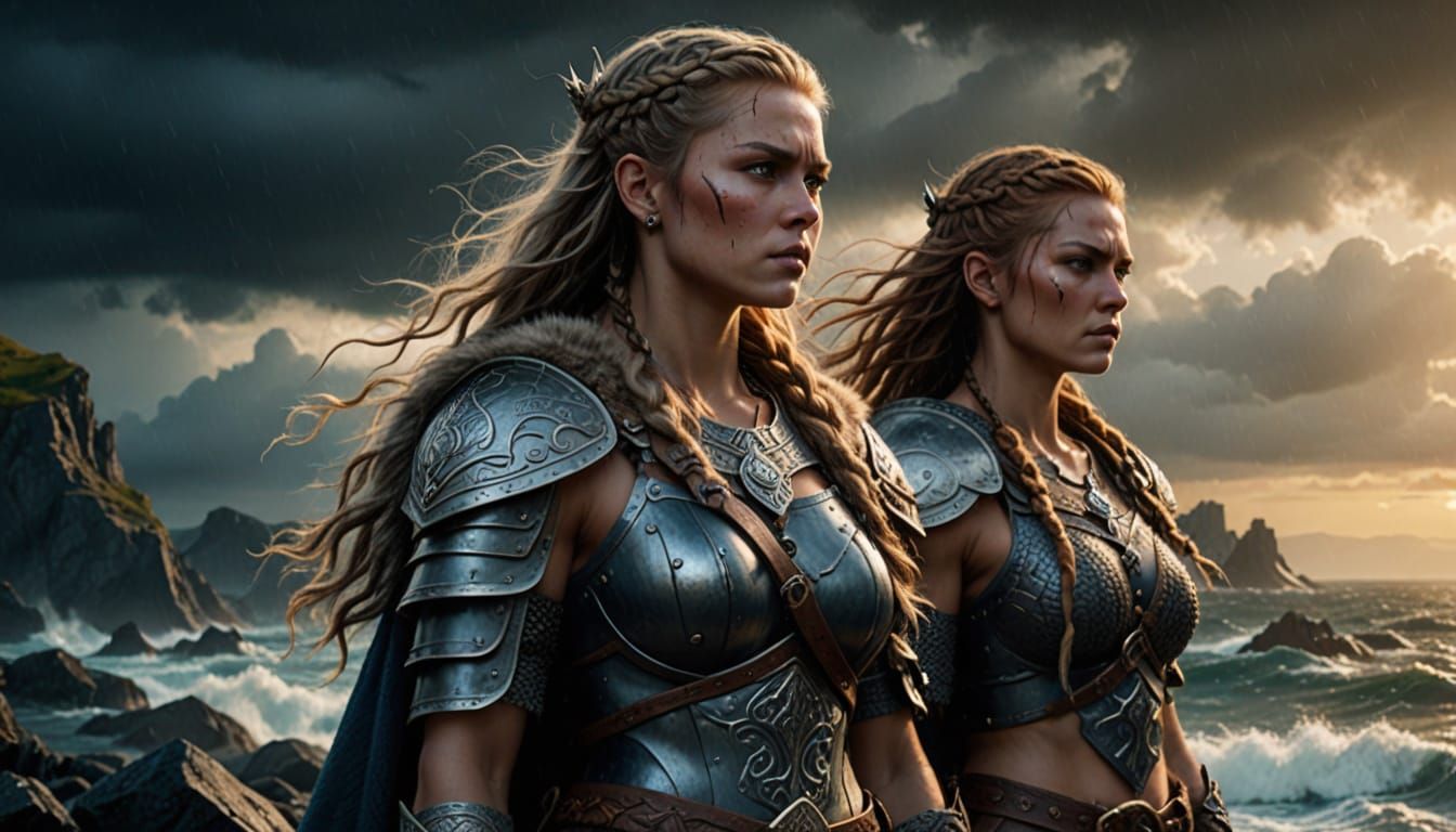 Viking Warrior Women Stand Tall in Cinematic Glory