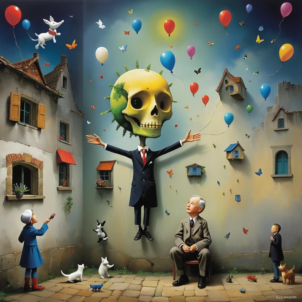 Surreal Skull Inspired by Multiple Artists