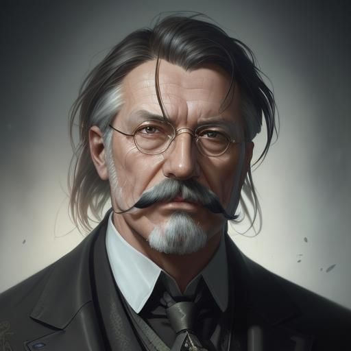 Carl Jung Portrait in Artgerm Style