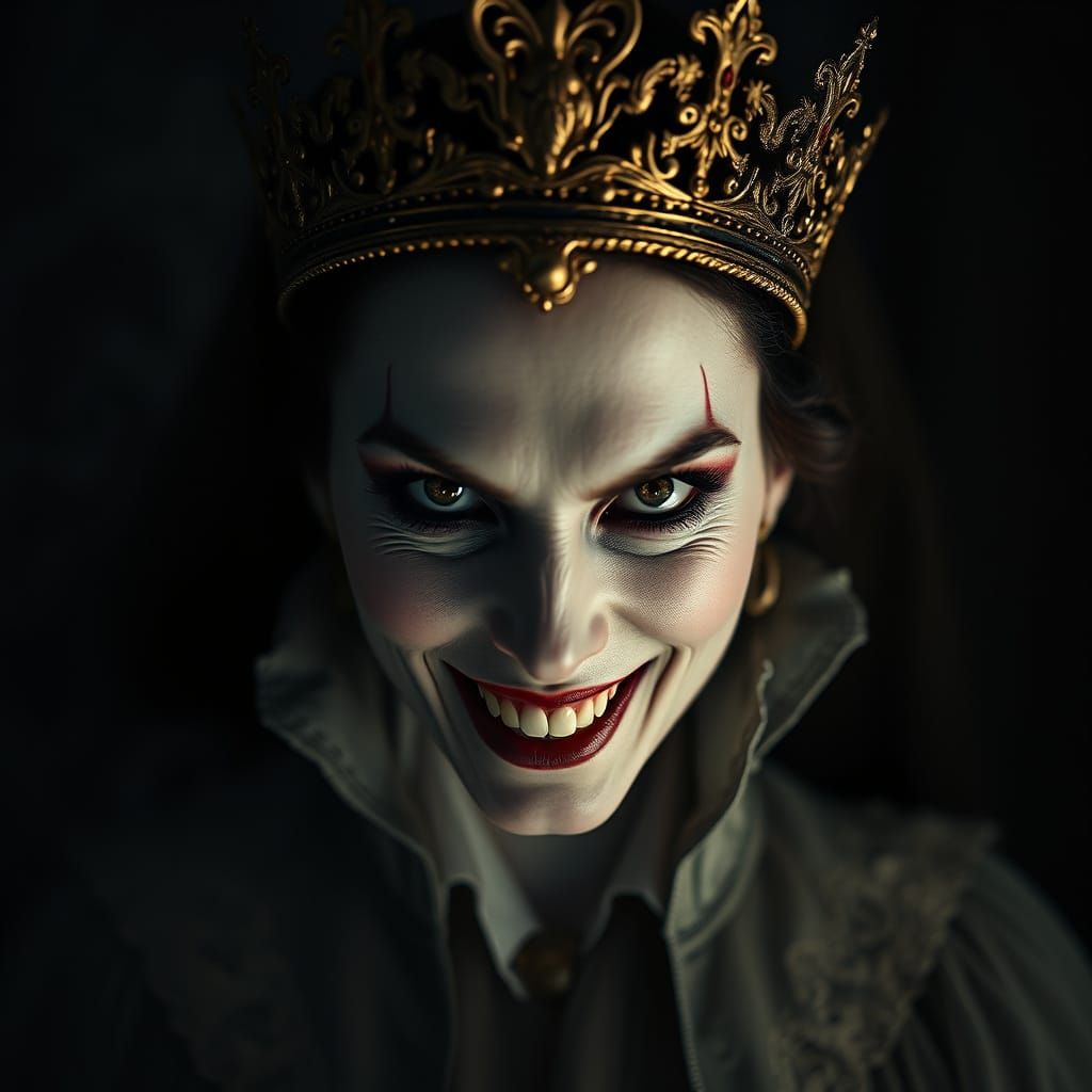 Majestic Vampire Queen with Sinister Smile