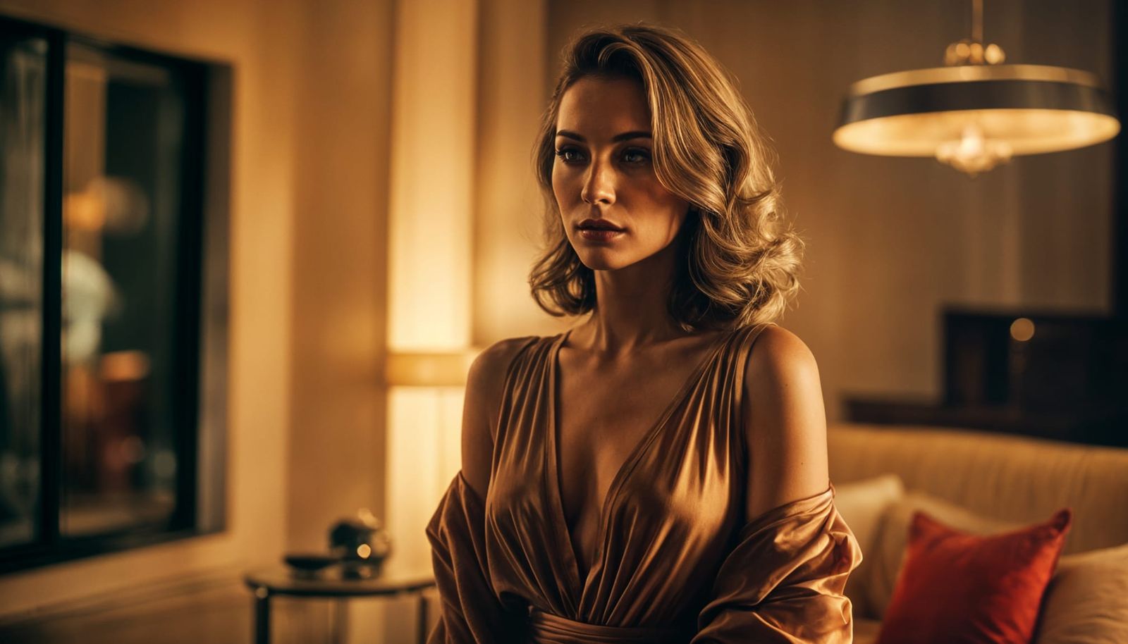 Elegant Woman in Soft Romance