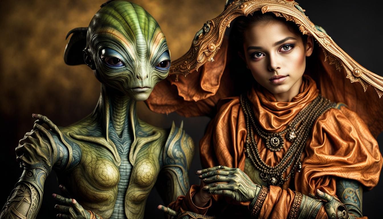 Photorealistic Aliens in Exotic Fashion: Hyperreal Photograp...