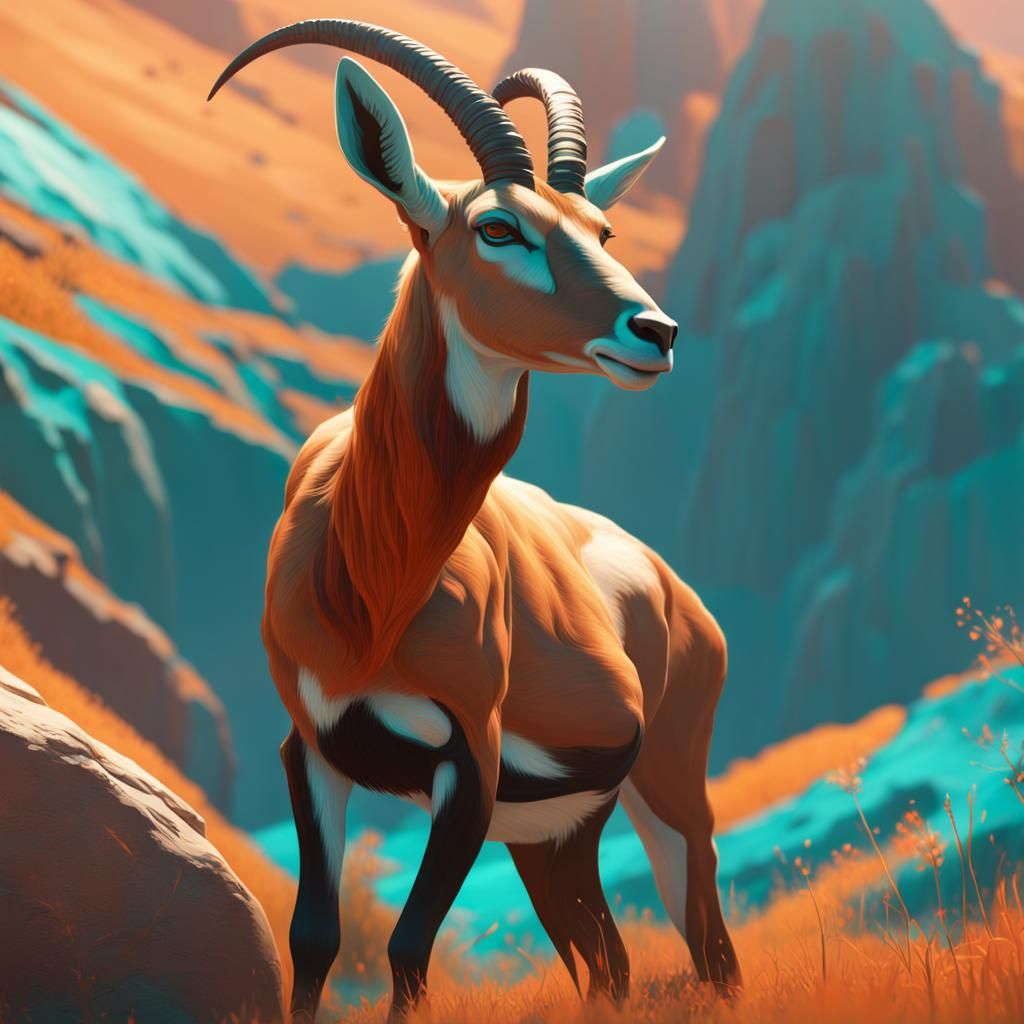 Hyperdetailed Antelope Concept Art in 8K Resolution