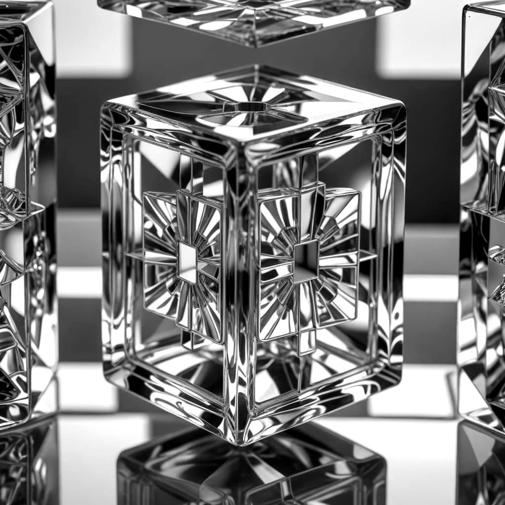 Infinite Reflections of Glass Cubes