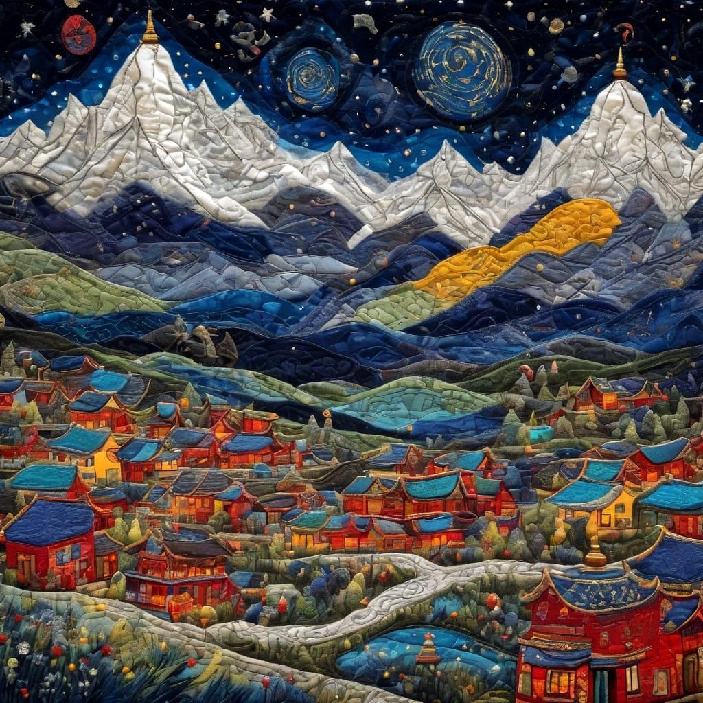 Tibetan Village in Harmony with Nature