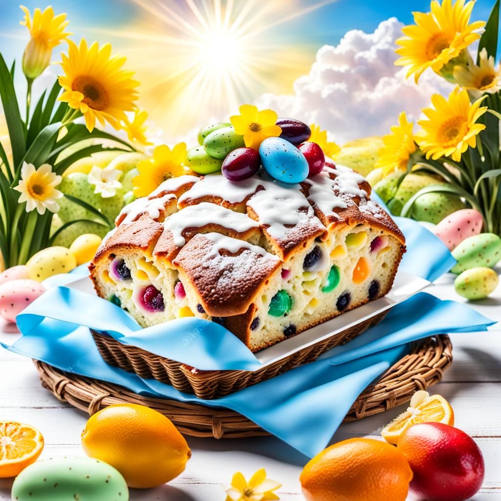 Italian Easter Colomba with Exotic Fruits in Heavenly Soft F...