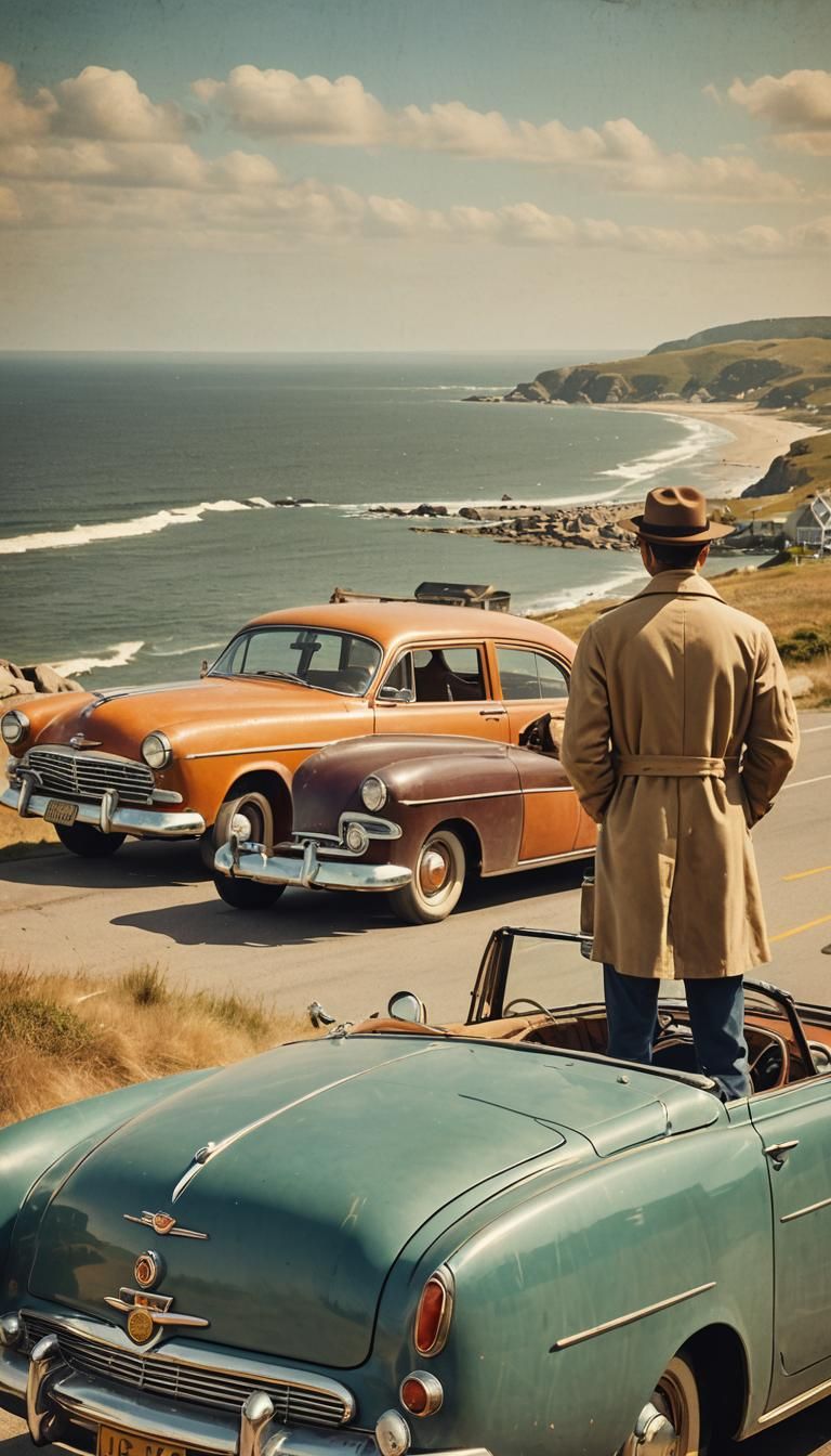 Retro Travel Poster of Massachusetts Coastline