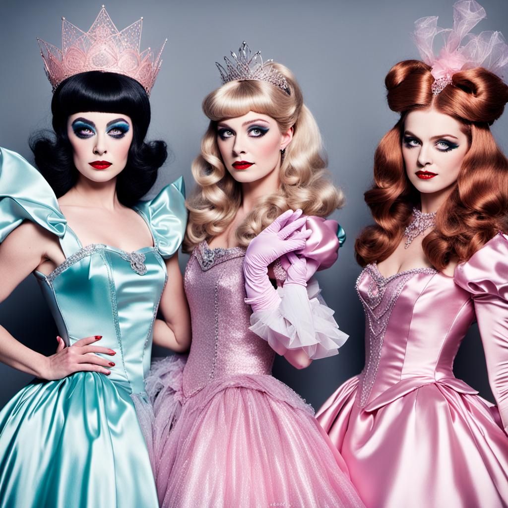 Glamorous Witches in a Satin Wonderland