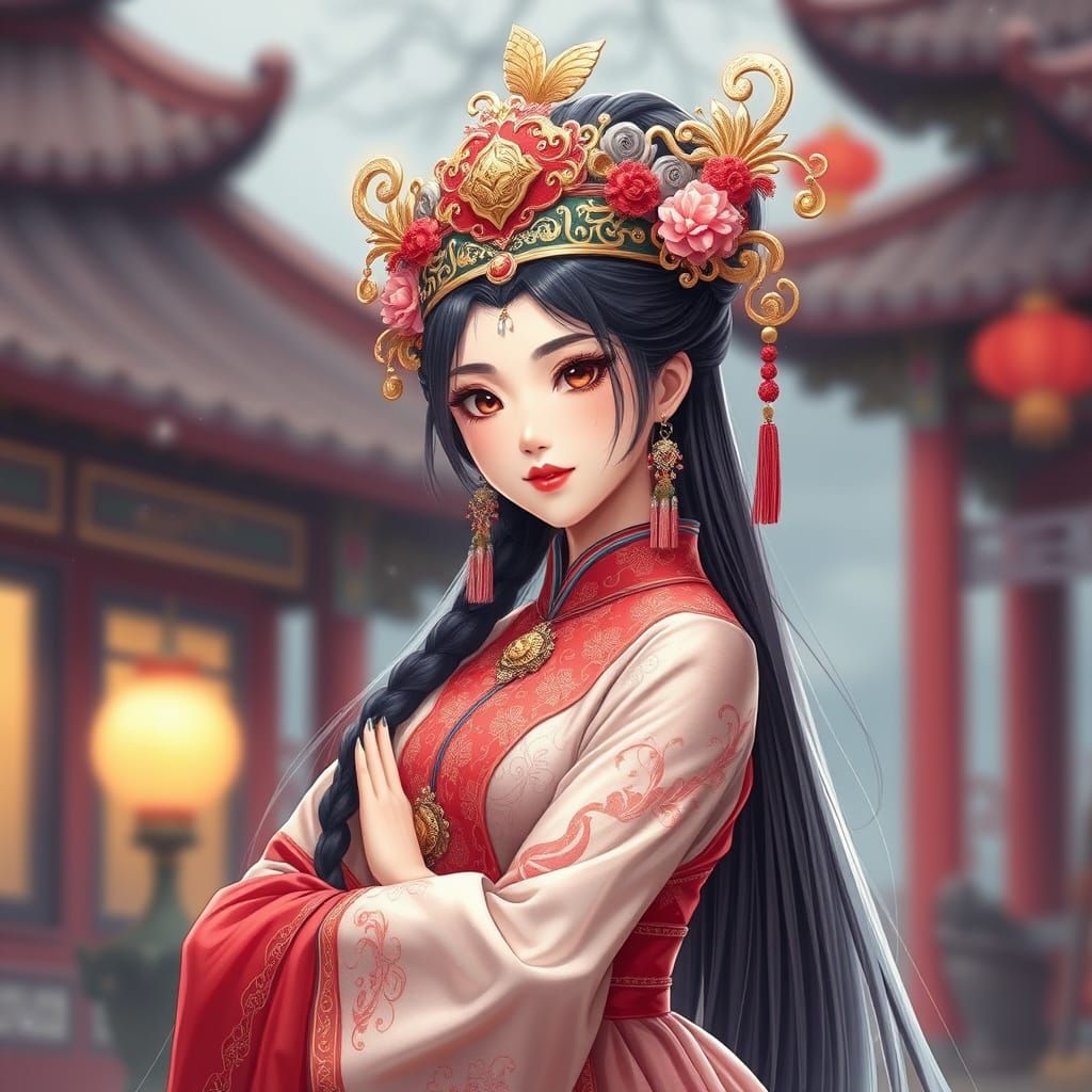 Cute Chinese Opera Anime Queen