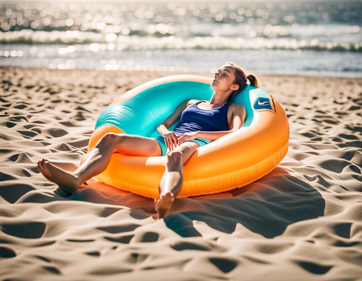 Woman Sleeping on Float, Professional Photography
