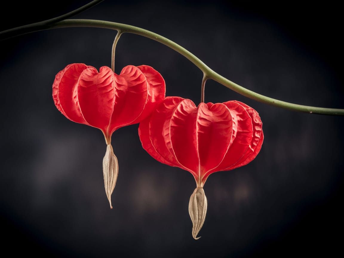 Vibrant Red Chinese Lanterns in Elegant, Moody Setting