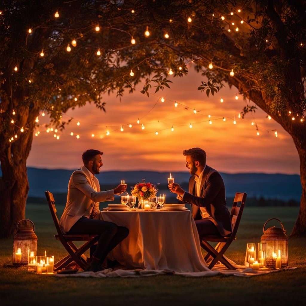 Romantic Candlelit Picnic Under the Stars