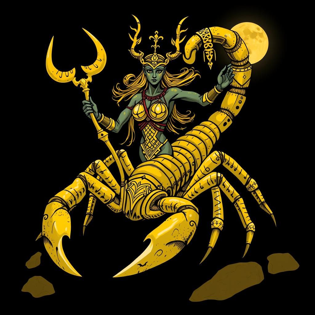 Serket: Sagittarius/Scorpio Goddess in Digital Art