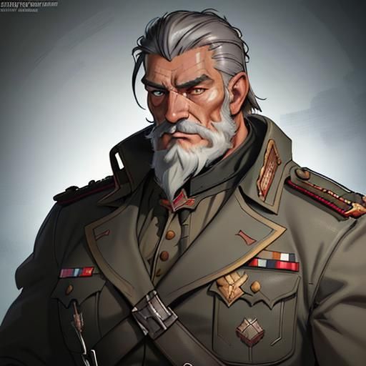 Austrian General Portrait in Hyperdetailed Digital Art