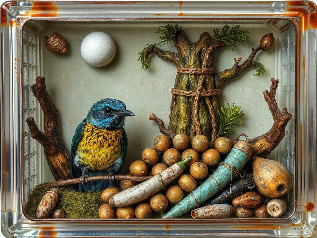 B is a B Filled with Otherworldly Life Charred and Rusty Row...