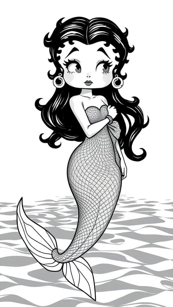 Cyborg Mermaid in Glitchcore Geometric Abstraction