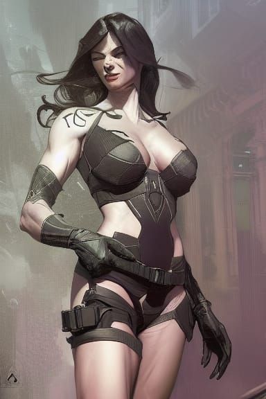 Hyperdetailed Widow Portrait in Art Nouveau Style