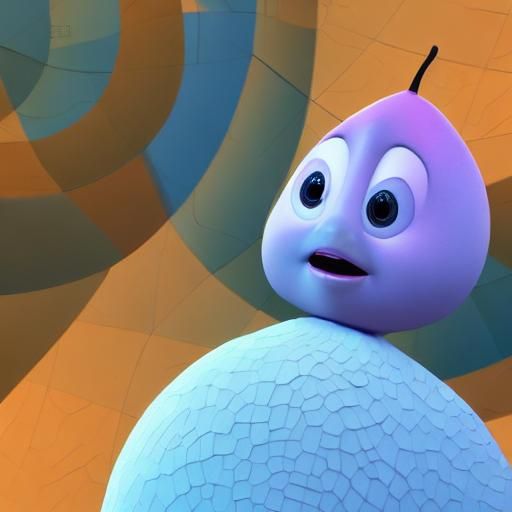 Pear Shaped Character in Pixar Style