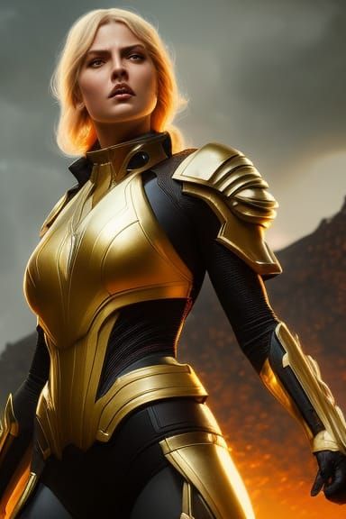 Realistic Portrait of a Powerful Woman in Digital Art